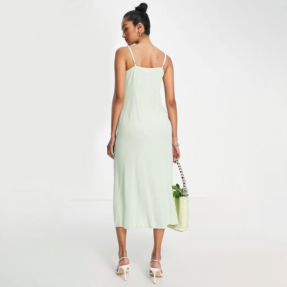 Asos Midi Dress, Green, Size 4 - Picture 3 of 5